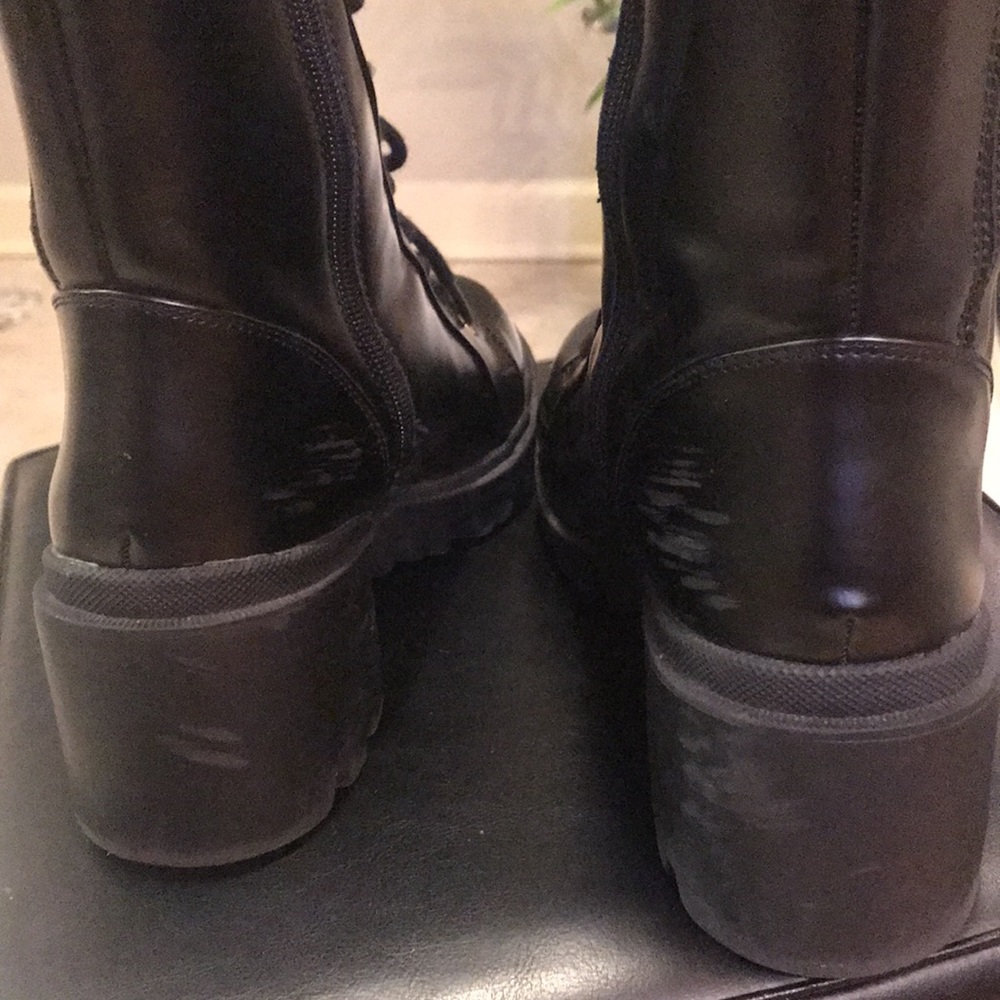JUSTFAB Mid-Calf Zip Lug Sole Combat Boot - Picture 7 of 7